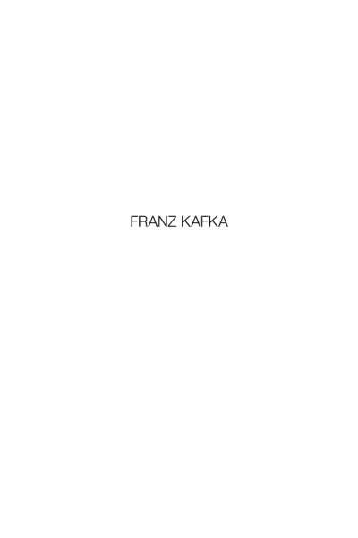 Couverture : Franz Kafka