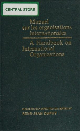 Couverture : Manuel sur les organisations internationales =