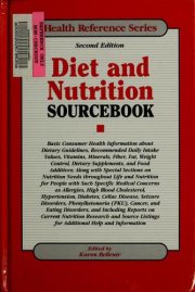 Couverture : Diet and nutrition sourcebook