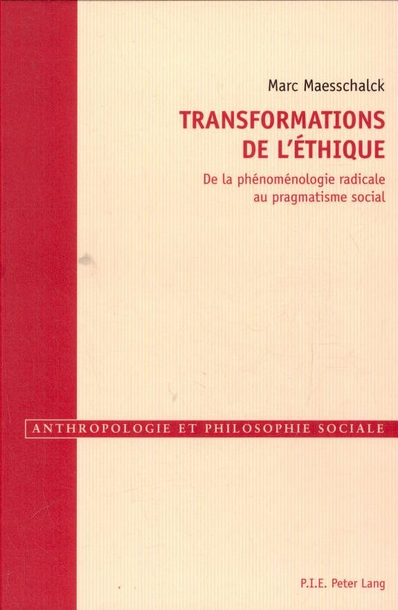 Couverture : Transformations de l'Ethique