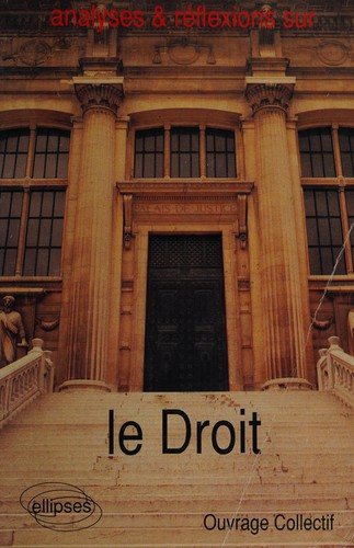 Couverture : Analyses & réflexions sur le droit