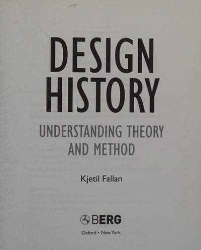 Couverture : Design history