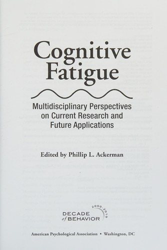 Couverture : Cognitive fatigue