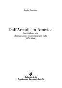 Couverture : Dall'Arcadia in America