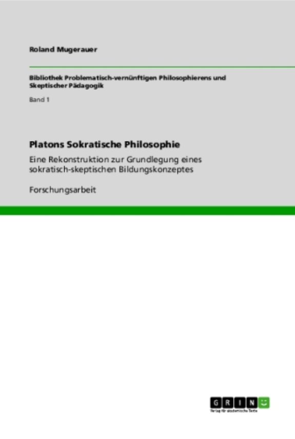 Couverture : Platons Sokratische Philosophie