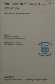 Couverture : The Location of Foreign Direct Investment