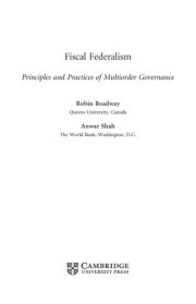 Couverture : Fiscal federalism