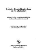 Couverture : Deutsche Geschichtsschreibung im 19. Jahrhundert