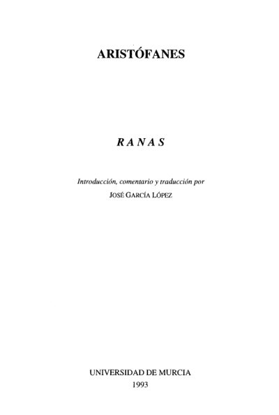 Couverture : Las ranas