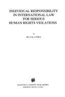 Couverture : Individual responsibility in international law for serious human rights violations