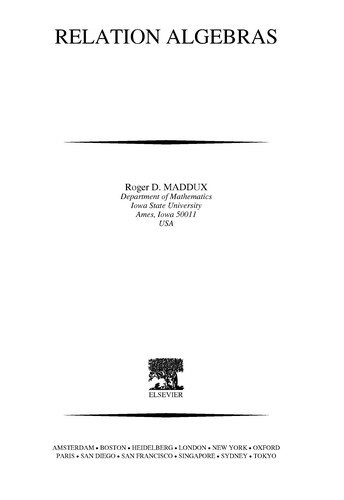Couverture : Relation algebras