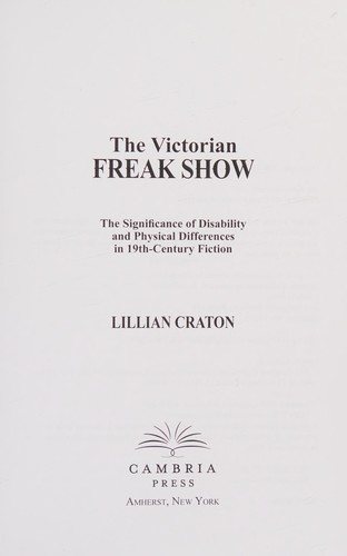 Couverture : The Victorian freak show