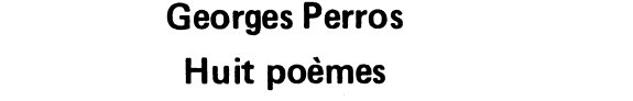 Couverture : Huit poèmes