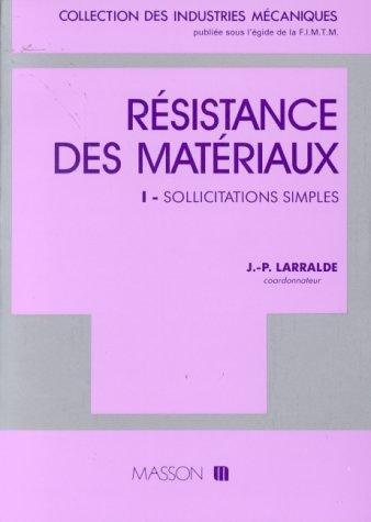 Couverture : Résistance des matériaux.