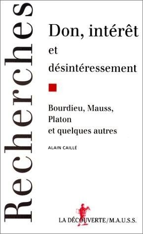 Couverture : Don, intérêt et désintéressement
