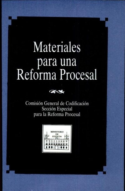 Couverture : Materiales para una reforma procesal