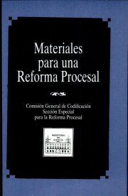 Couverture : Materiales para una reforma procesal