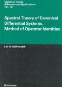 Couverture : Spectral theory of canonical differential systems