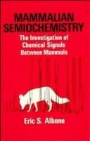Couverture : Mammalian semiochemistry