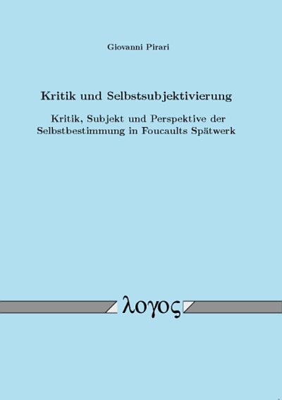 Couverture : Kritik und Selbstsubjektivierung