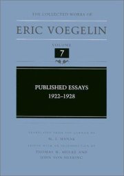 Couverture : The collected works of Eric Voegelin