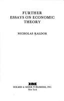 Couverture : Further essays on economic theory