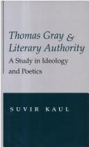 Couverture : Thomas Gray and literary authority
