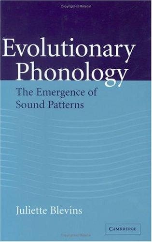 Couverture : Evolutionary phonology