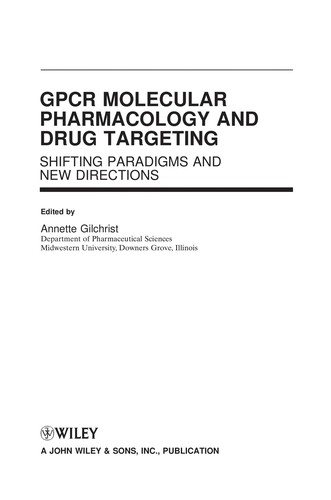 Couverture : GPCR molecular pharmacology and drug targeting