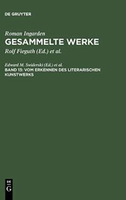 Couverture : Vom Erkennen des literarischen Kunstwerks