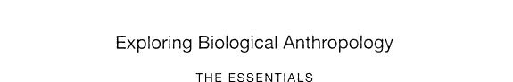 Couverture : Exploring biological anthropology