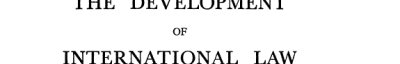 Couverture : The Development of International Law by the International Court