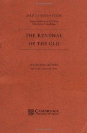 Couverture : The renewal of the old