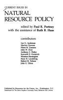 Couverture : Current issues in natural resource policy