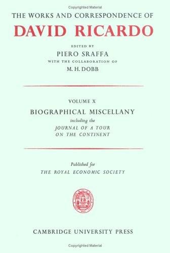 Couverture : The works and correspondence of David Ricardo