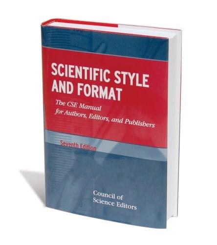 Couverture : Scientific style and format