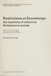 Couverture : Restrictions at Stonehenge : The Reactions of Visitors to Limitations in Access