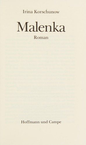 Couverture : Malenka.