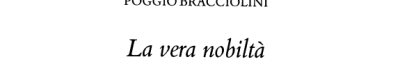 Couverture : La vera nobiltà