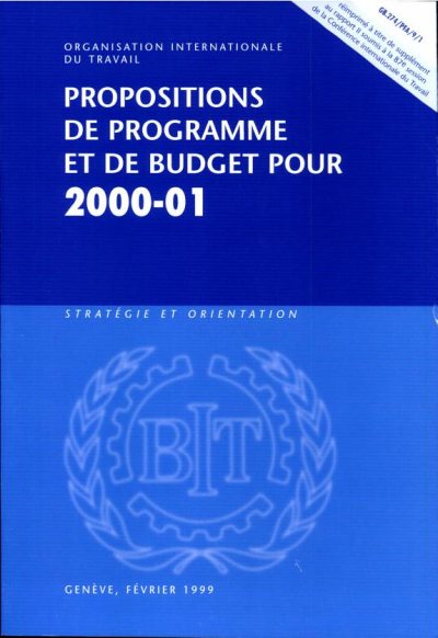 Couverture : Propositions de programme et de budget pour 2000-01