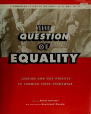 Couverture : QUESTION OF EQUALITY