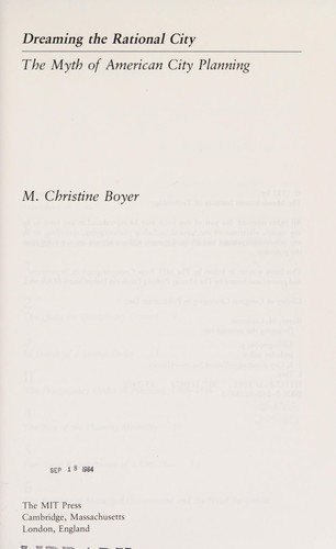 Couverture : Dreaming the rational city