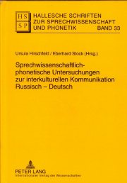 Couverture : Sprechwissenschaftlich-phonetische Untersuchungen zur interkulturellen Kommunikation Russisch-Deutsch