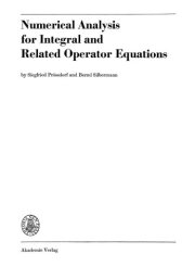 Couverture : Numerical analysis for integral and related operator equations