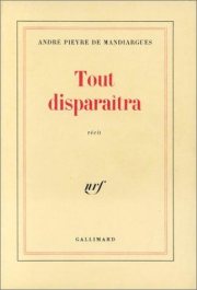 Couverture : Tout disparaîtra
