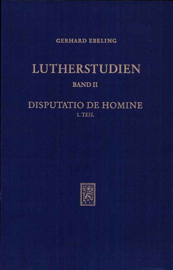 Couverture : Disputatio de homine