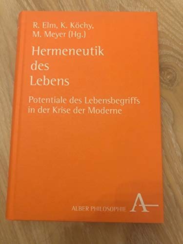 Couverture : Hermeneutik des Lebens