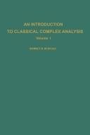 Couverture : An introduction to classical complex analysis