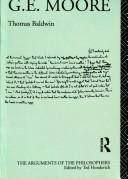 Couverture : G. E. Moore (Arguments of the Philosophers)