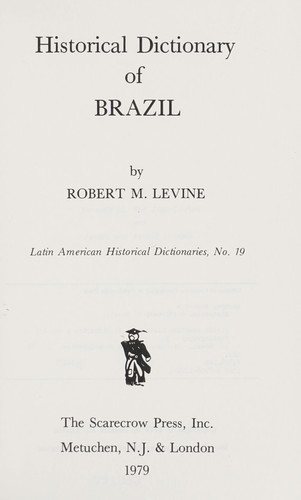Couverture : Historical dictionary of Brazil